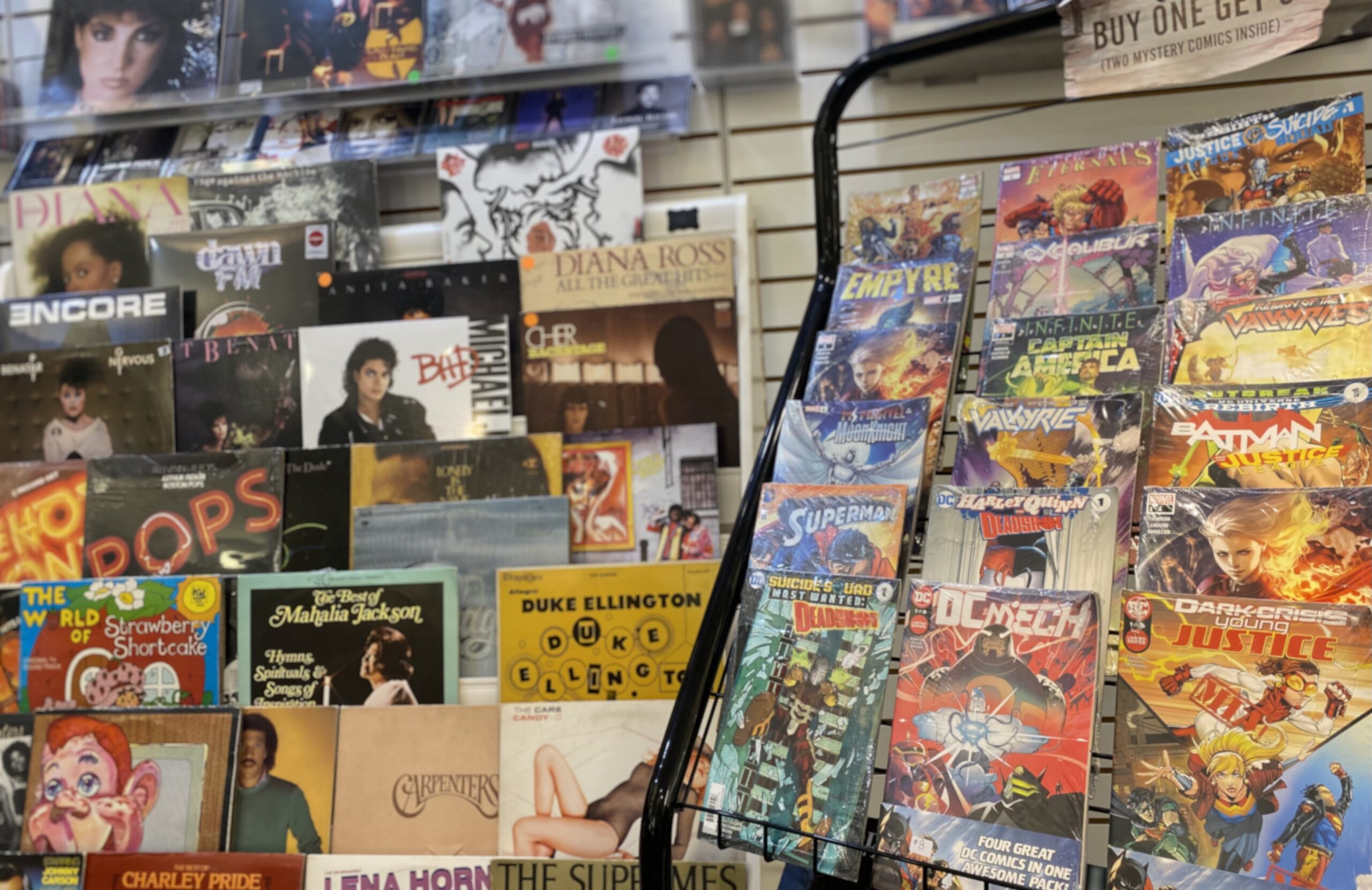 vinyls and comics